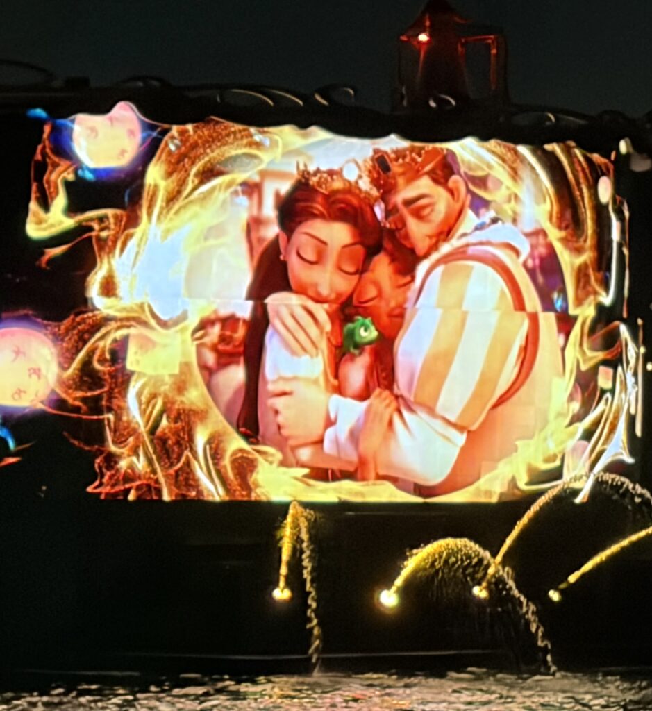 画面一面のラプンツェルの映像